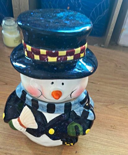 Ceramic snowman cookie - ceramic,