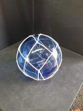 Bristol Blue Glass Fishing Float Buoy Vintage Original Bathroom Garden Beach Hut