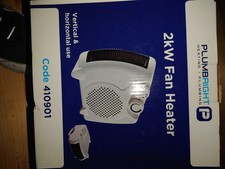 Plumbright 2KW Fan Heater , New In Box Never Used, Rrp £12