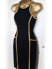 MICHAEL KORS Black & Gold Wool