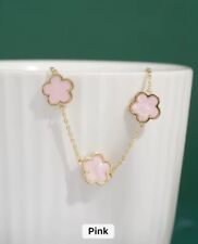 Five Leaf Clover Bracelet 18k Gold Plated Waterproof Stainless Steel