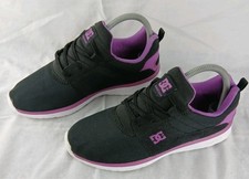 Dc Shoes Heathrow Uni Lite Black Purple UK 5.5 Skate Trainers Slip On 
