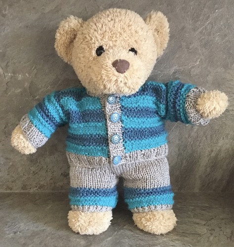 Hand knitted teddy bear - hand,
