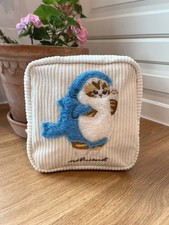 Mofusand Embroidered Corduroy Cream Makeup Bag from Japan Kitten