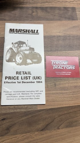 Marshall tractor 1984 retail - 1984,