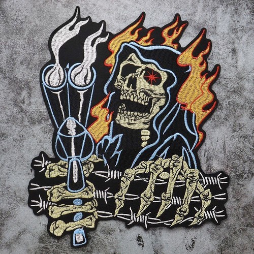 Large grim reaper embroidery - grim,