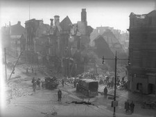 Bomb damage in Hull after an