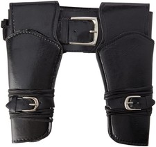 Smiffys Authentic Western Belt & 2 Holsters, Black