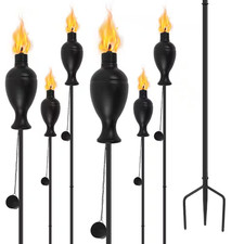 6 Pack Metal Torches for
