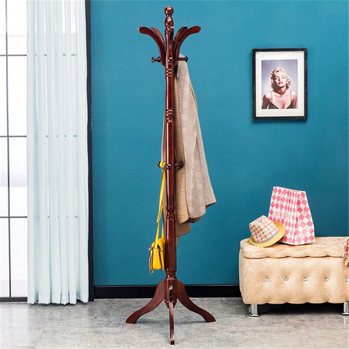 Rustic wooden coat rack - wooden, stand