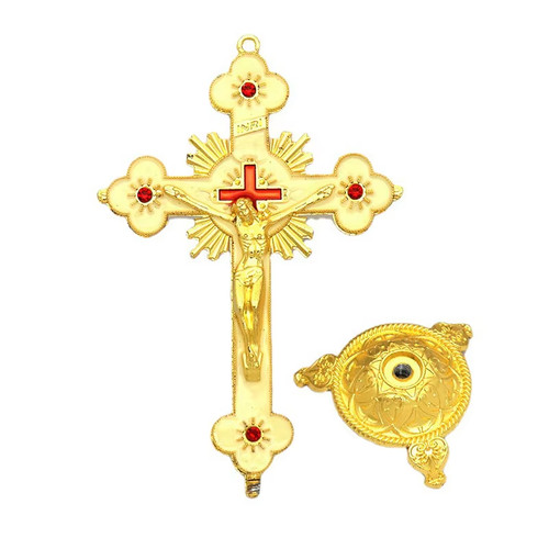 5cm gold crucifix - gold,