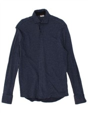 FILA Mens Flannel Shirt Medium Navy Blue BT82