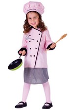 GIRLS CHEF COSTUME OUTFIT PINK