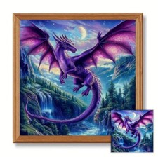 PURPLE DRAGON CROSS STITCH KIT