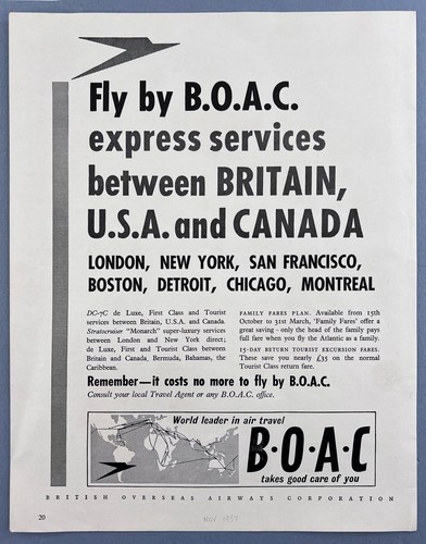 Boac boeing stratocruiser - boeing,