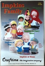 Original Craftime Dk Impkins Family Dolls Clothes Knitting Pattern Em3