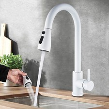 Modern Mono Kitchen Mixer Tap Pull Out Spray Head Single Lever Swivel Sink Taps