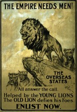 W92 Vintage WWI British Empire Needs Men Enlist Army War Poster WW1 A1 A2 A3 