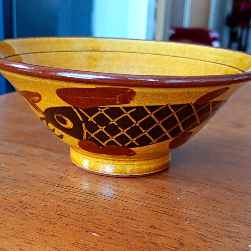 Handcrafted ceramic bowl - handcrafted, fish