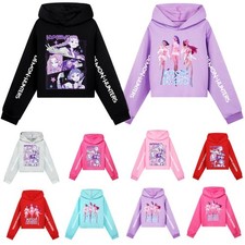 Girls Devil Hunters Hoodies Long Sleeve Crop top Kids K-POP Jumper Pullover UK