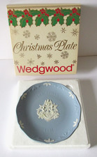 Wedgwood Jasper Ware Christmas Plate 1991 Hark the Herald Angels Sing