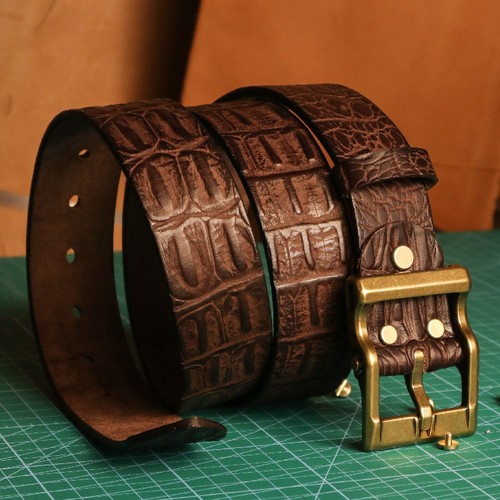 8cm embossed crocodile - 3.8cm,