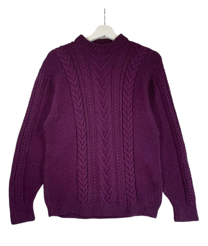 Handknit aran jumper womens - jumper,