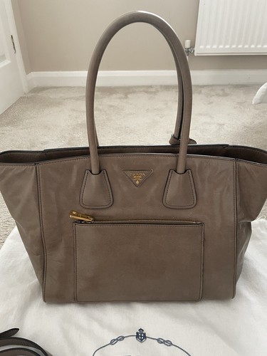 Authentic prada leather taupe - authentic,