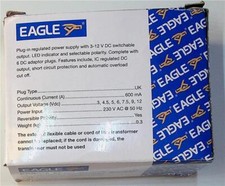 Eagle 600mA Multi-Voltage 3-12 Vdc Regulated Switch Mode Plug-in Power Supply