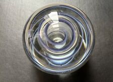 GL 1976 Liskeard glass Art  3” Paperweight  VINTAGE blue Swirl Interior Bubble