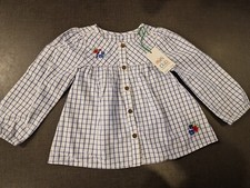girls 3-4 years checked blouse tunic Top spanish clothes next day RRP £12