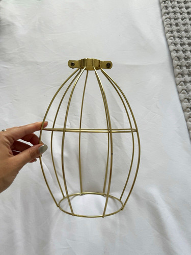 Gold metal cage wire - gold,