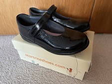 NEW Startrite Girls School Shoes Black Patent Leather Size 10 E Mary Jane Strap