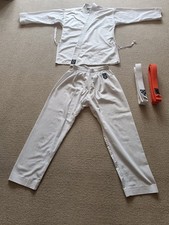 Budo Nord Empi karate uniform outfit gi - 180cm size with white and orange belts