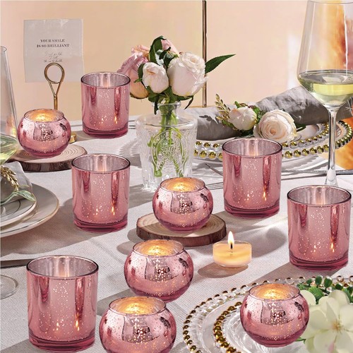 12pcs pink votive candle - votive,