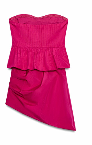 Zara pink strapless ruffle - pink,