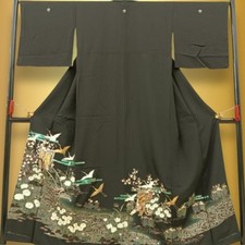 Japanese Black Tomesode Kimono