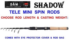 DAM SHADOW TELE MINI SPIN ROD LRF TROUT FISHING SPINNING TELESCOPIC TRAVEL ROD