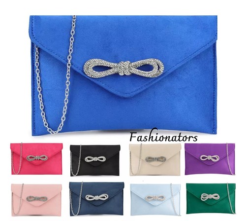 Women suede clutch bag flap - suede,
