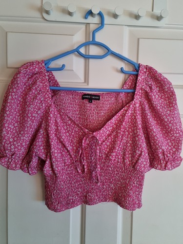 Cameo rose crop top floral - rose,