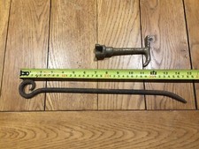 Vintage Log Burner Opening Handle & Iron Poker Esse Jeunesse Stove