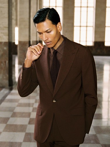 Reiss mens chocolate brown - mens,