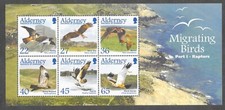 ALDERNEY BIRDS MINIATURE SHEET SG MS A191 MIGRATING BIRDS;RAPTORS.M.N.H.