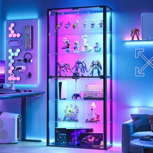 Tier glass display cabinet - glass,