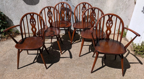 Vintage ercol dining chairs - vintage,
