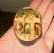 Antique lacquered papier mache - lacquered,