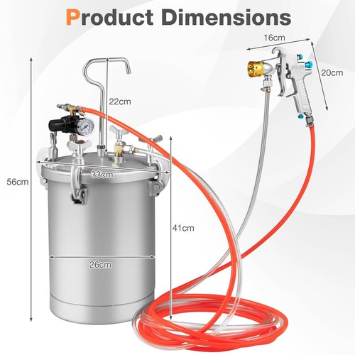 15l paint tank pressure - 15l,