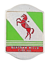Vintage Old Bertram Mills Circus Fun Fair 1950s Staff Workers Enamel Lapel Badge