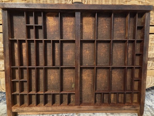 Antique wooden printer - wooden, type