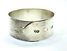 CH Charles Horner  Vintage 1945 Sterling Silver Adjustable Bangle Bracelet 31.2g